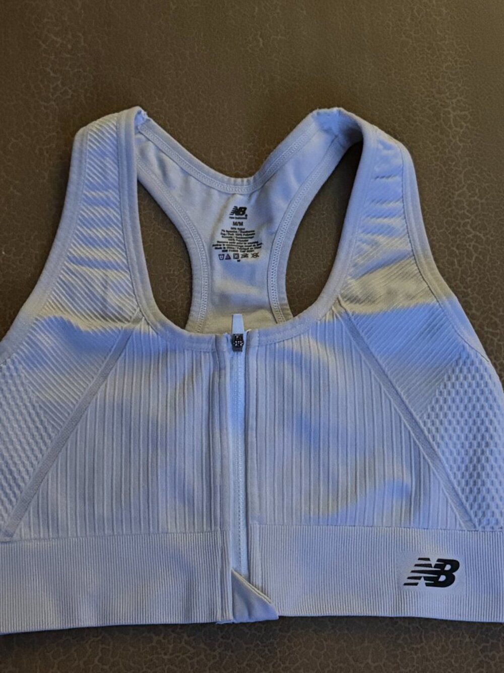 New Balance Sports Bra Full Zip Front - Size Medium
